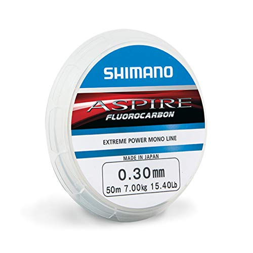 SHIMANO - Aspire Fluorocarbon 50, Color Transparente, Talla 0.200 mm