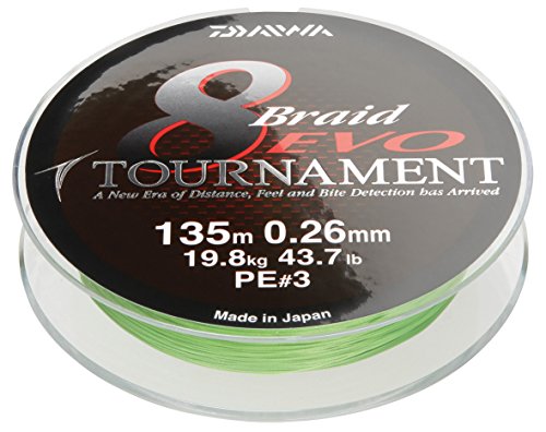 Daiwa Tournament 8 Braid - Sedal para pescar trenzado de competición (300 M).